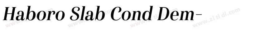 Haboro Slab Cond Dem字体转换